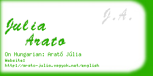 julia arato business card